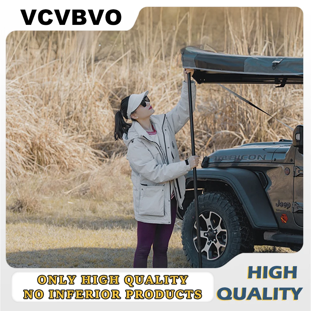 

Автомобильный 270-градусный угловой навес для кемпинга, тканевый домик, многофункциональная палатка на крыше, непромокаемая и солнцезащитная, для отдыха, путешествий, легкое хранение