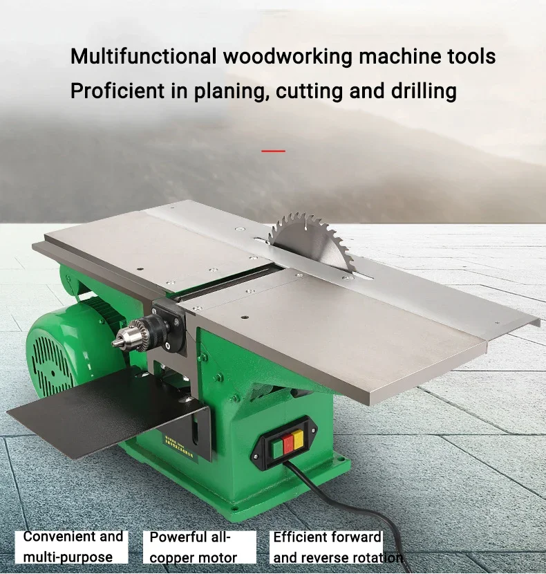 Multifunctional 3 in 1 desktop woodworking planer electric planer woodworking table saw