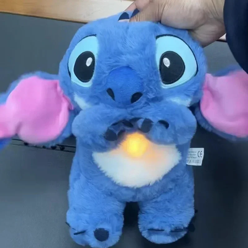 Stitch-muñeco de Peluche de Lilo & stitch para niños, juguete de Anime, música, sueño ligero, modelo, regalo para niños, 2024