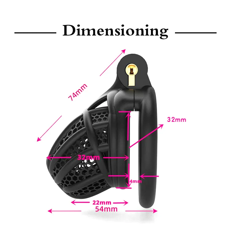 Locked In Lust Male Bound Chastity Device Abstinence Cage With Penis Rings Cock Cage with 4 Base Rings