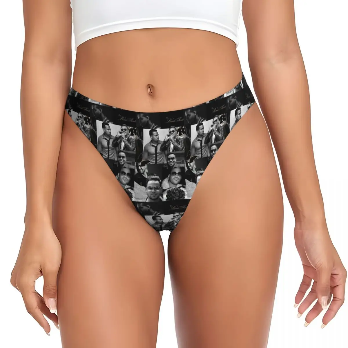 Custom Latin Singer Romeo Santos G-string Panties Breathable Women Stretch Thongs Comfort Underwear
