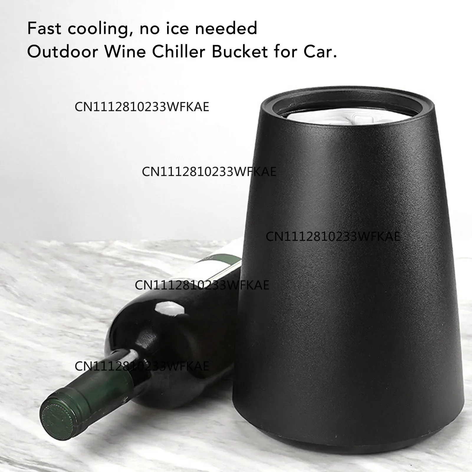 1PC Frosted Plastic Insulated Bucket Quick Cooling Wine Chiller Bottle Champagne Chiller Dry Clean Gel Pack Portable for Party