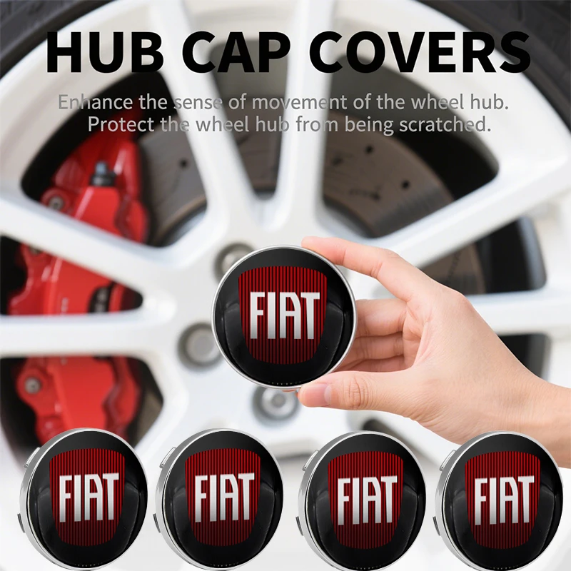 Auto 60mm centro de rueda tapacubos insignia decoración accesorios para Fiat 500 Punto 124 125 500 Bravo Stilo Panda Abarth Tipo Viaggio