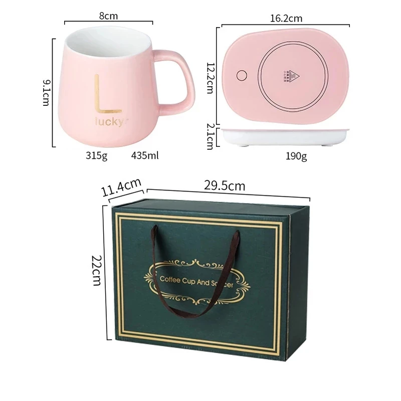 55℃ Coffee Mug Warmer Pad Cup Heater Coaster Constant Temperature Heating USB Electric Mug Mat Set Milk Water Home Office Gift