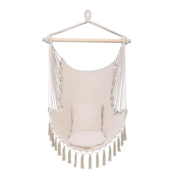 

Pillow Tassel Hanging Chair Beige