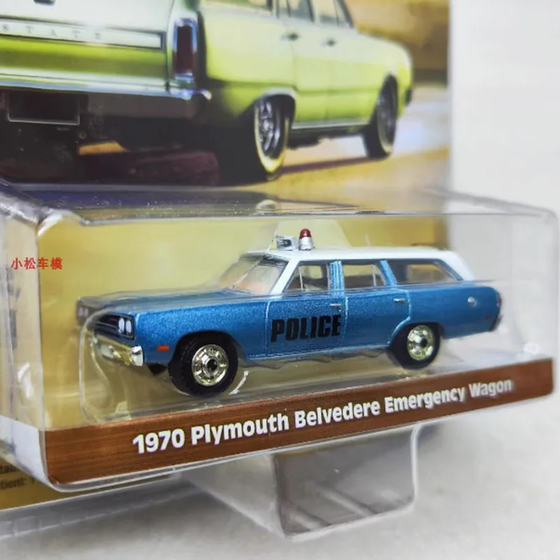 

Greenlight Diecast 1:64 1970 Plymouth Belvedere's Alloy Simulation Car Model Static Collection Decorated Holiday Gifts Toys