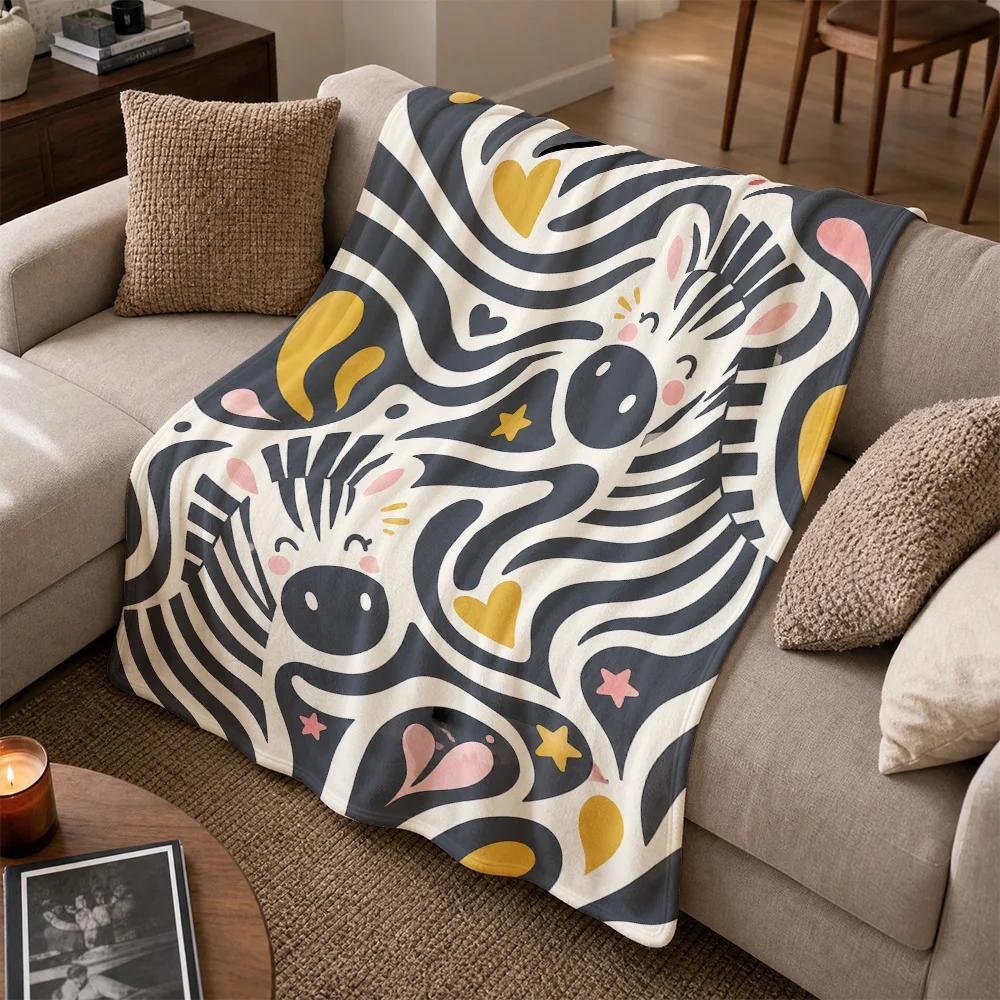 Bohemian Abstract Geometric Pattern Throw Blanket Sofa Couch Cover Cozy Aesthetic Throw Wrap for Living Room Decor Modern Accent