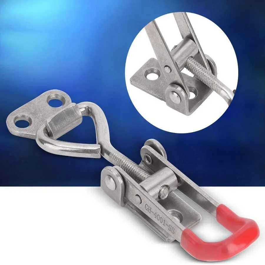 2PCS Toggle Latch Clamp 4001 150Kg Holding Capacity Horizontal Type For Hand Tool For Welding, Jigging, Repairing