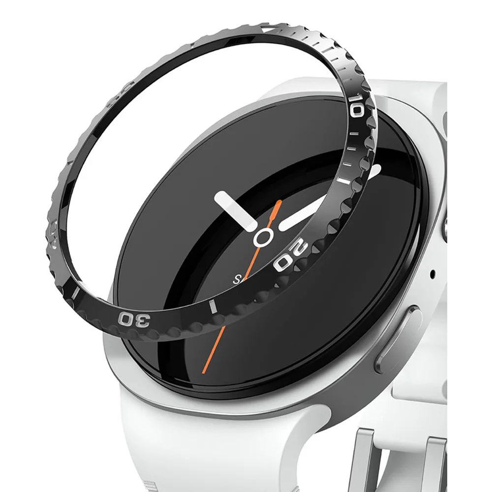 Estilo de moldura [moldura elegante de aço inoxidável] projetada para capa Samsung Galaxy Watch 8 (44 mm)