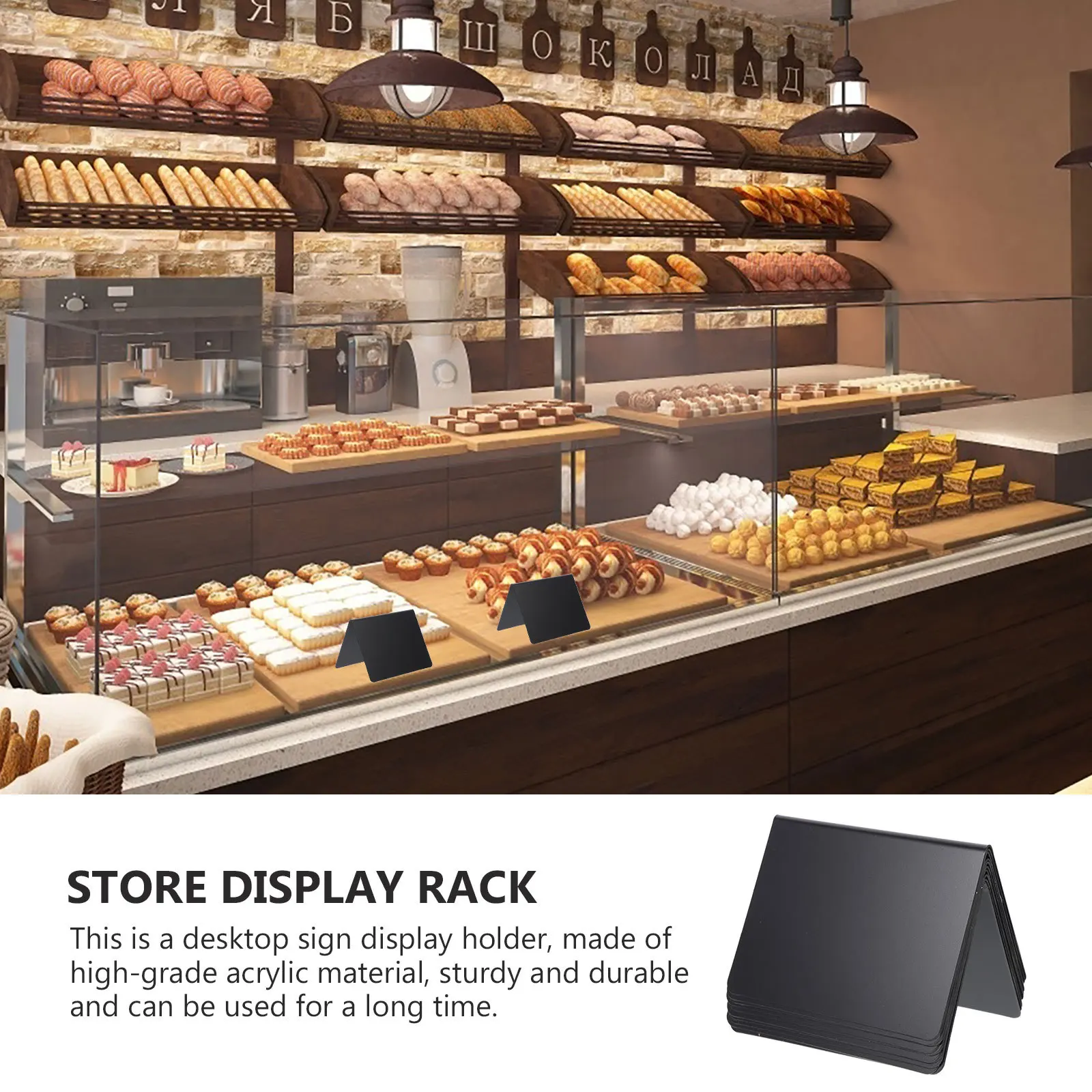 

10Pcs Reusable Acrylic Desktop Chalkboard Sign Small Blackboards for Cafe Restaurant Home Office Memo Sign Board