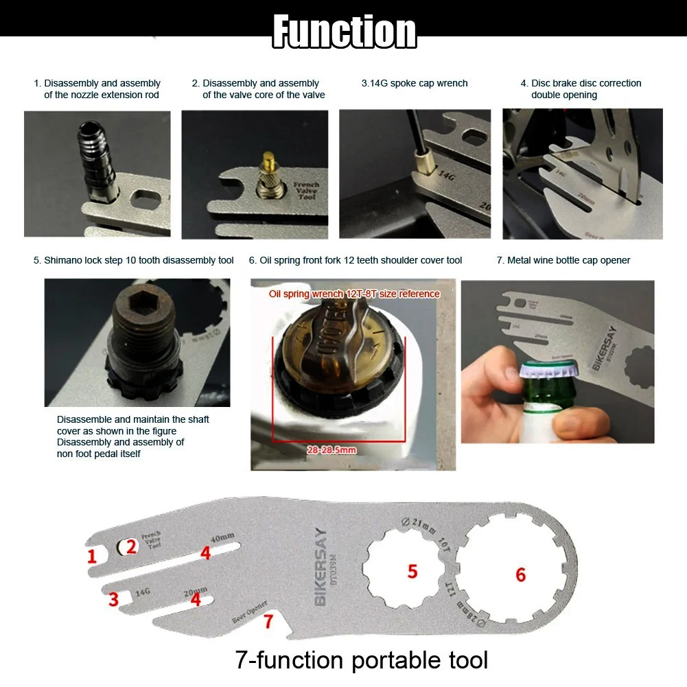 Bicycle Disc Brakes Rotor Calibration Wrench Spokes Caps Locks Maintenance Forks Shoulder Covers Tools Mouths Disassembly Repair