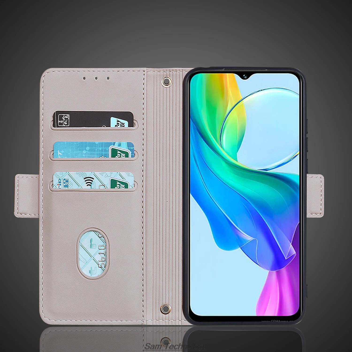 Magnetic buckle Leather Case for Vivo Y03 Y 03 6.56\