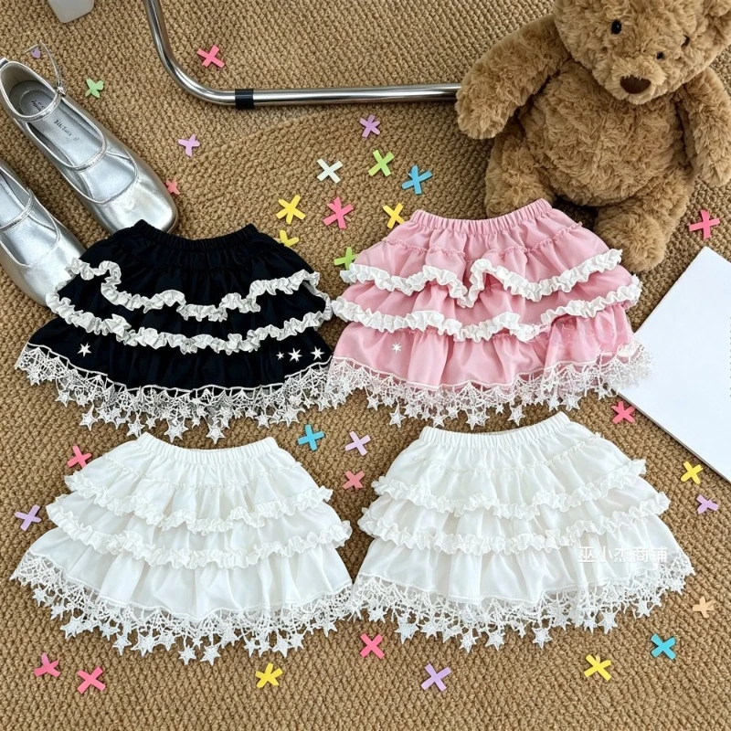 2026 New Y2K Spicy Girl Subculture Punk Sweet Skirt Women Chic Aesthetic Cute Skirt Harajuku Trend Pumpkin Cake Puff Short Skirt