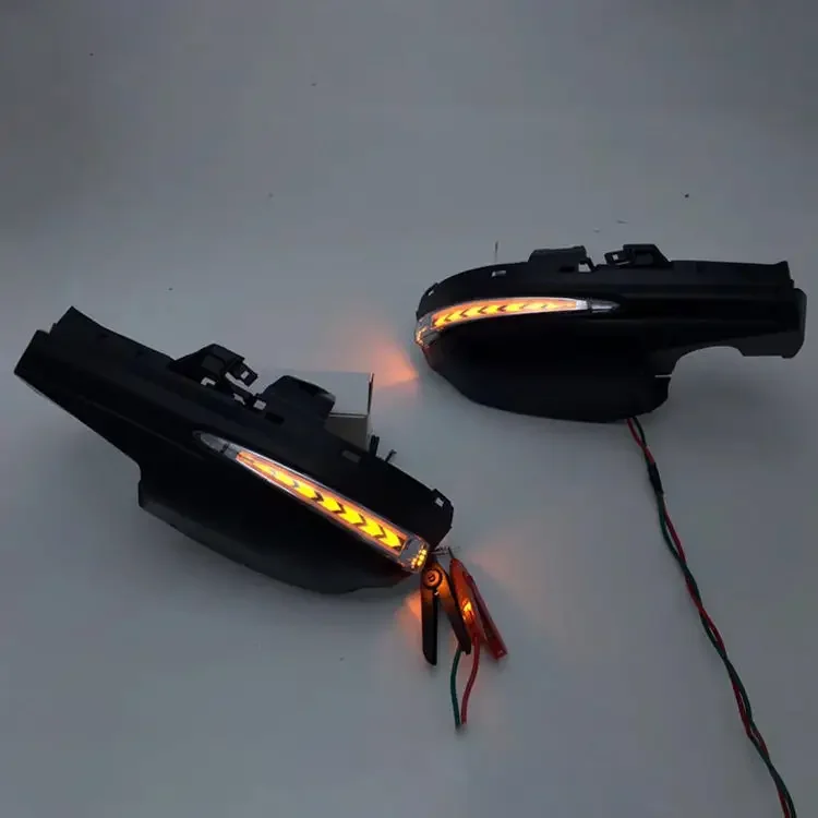 Led Car Rear View Mirror Cover Yellow Turn Signal Blue Or White Running Light For 2019 2018 2017 2016