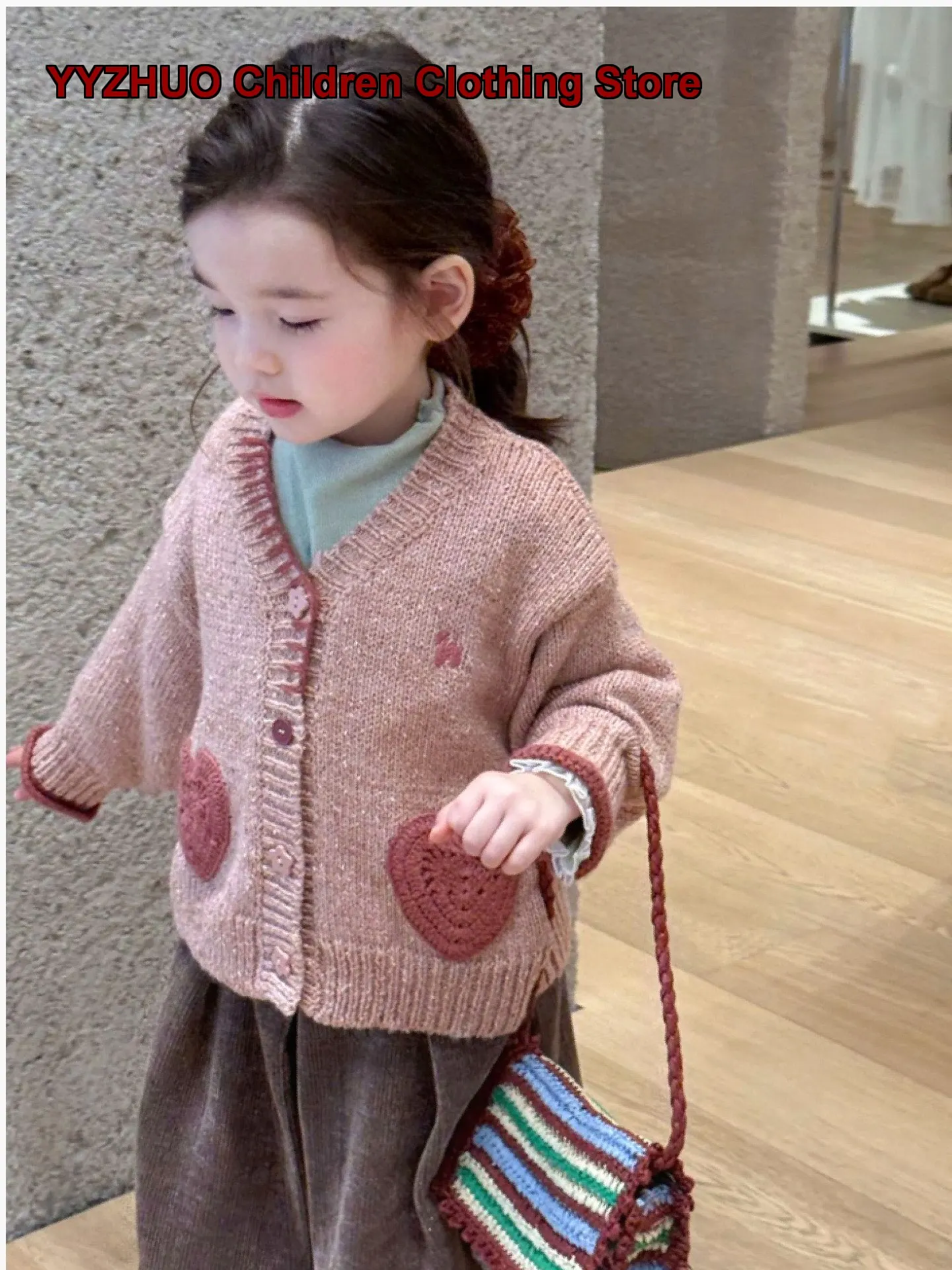 Girls Thin Knit Cardigan Spring Autumn 2026 Super Beautiful Baby Stylish Fashionable Outerwear Kids