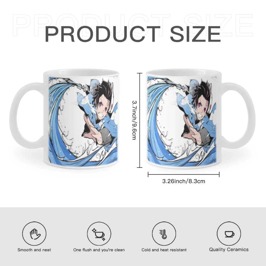 Ghost Killing Blade Tanjiro Free shipping Coffee Milk Cup Mocha  Mug Kawaii Cups Original Mugs 11oz