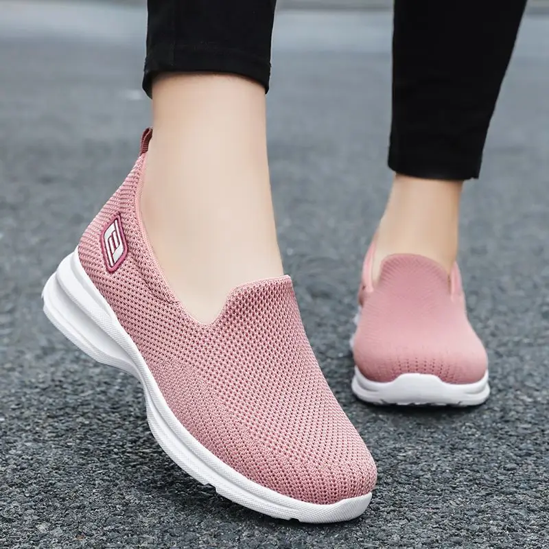 Bahar kadın loafer\'lar rahat kadın ayakkabı üzerinde Sip bale daireler çorap Sneakers tenis Zapatilas Mujer kadınlar rahat ayakkabılar