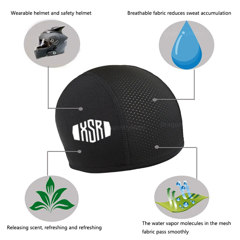 For YAMAHA XSR700 XSR 700 XSR900 XSR 900 XSR125 155 Motorcycle Balaclavas Helmet Inner Sweat Wicking Hat for Men Women Sports