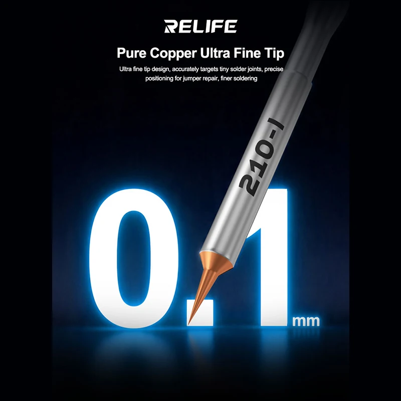 RELIFE 210 Replaceable Jumper Soldering Tip Set Precision Tip Replaceable for Mobile Phone Repair Rework Soldering Tool