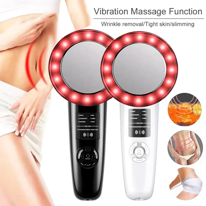 

Многофункциональный EMS-массажер 6-в-1 с ультразвуковой кавитацией и инфракрасным излучением для удаления жира, массажа, похудения, сжигания жира и коррекции фигуры