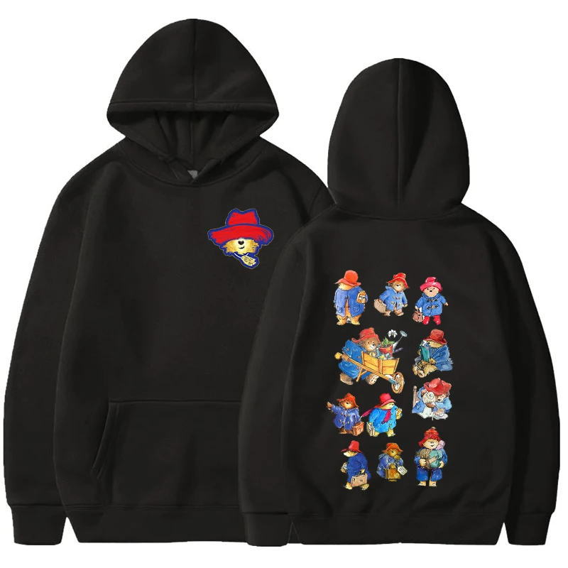 Paddington Bear Sweater Funny Women Clothes Femininos Man Clothes Crewneck Sweatshirt Men Sweatshirt Men Pullover Shirt