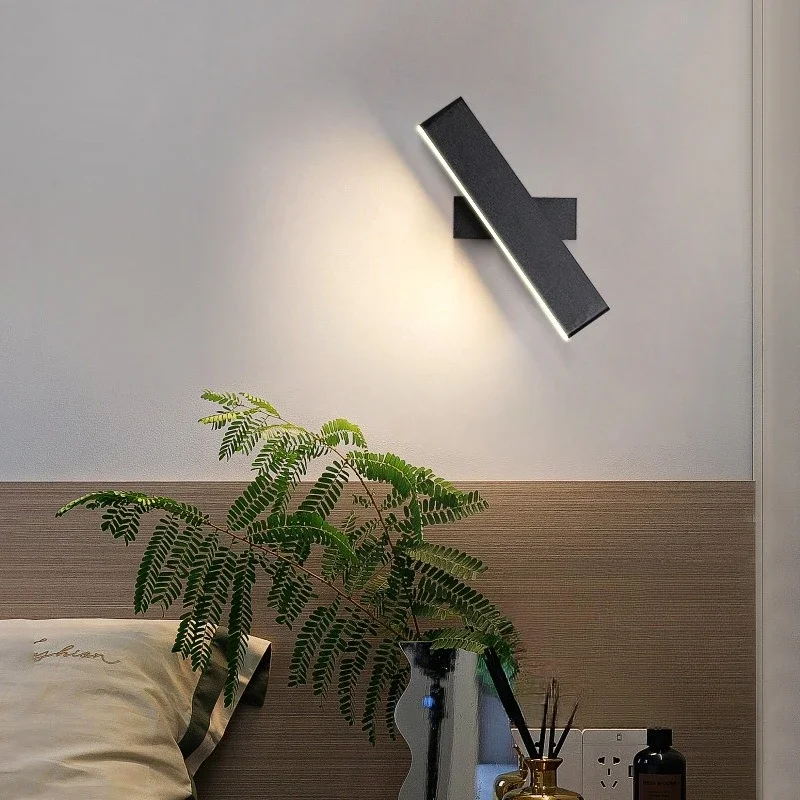 مصباح حائط بجانب السرير، بسيط، ألومنيوم، قابل للدوران، جسم المصباح، بسيط، حديث #2