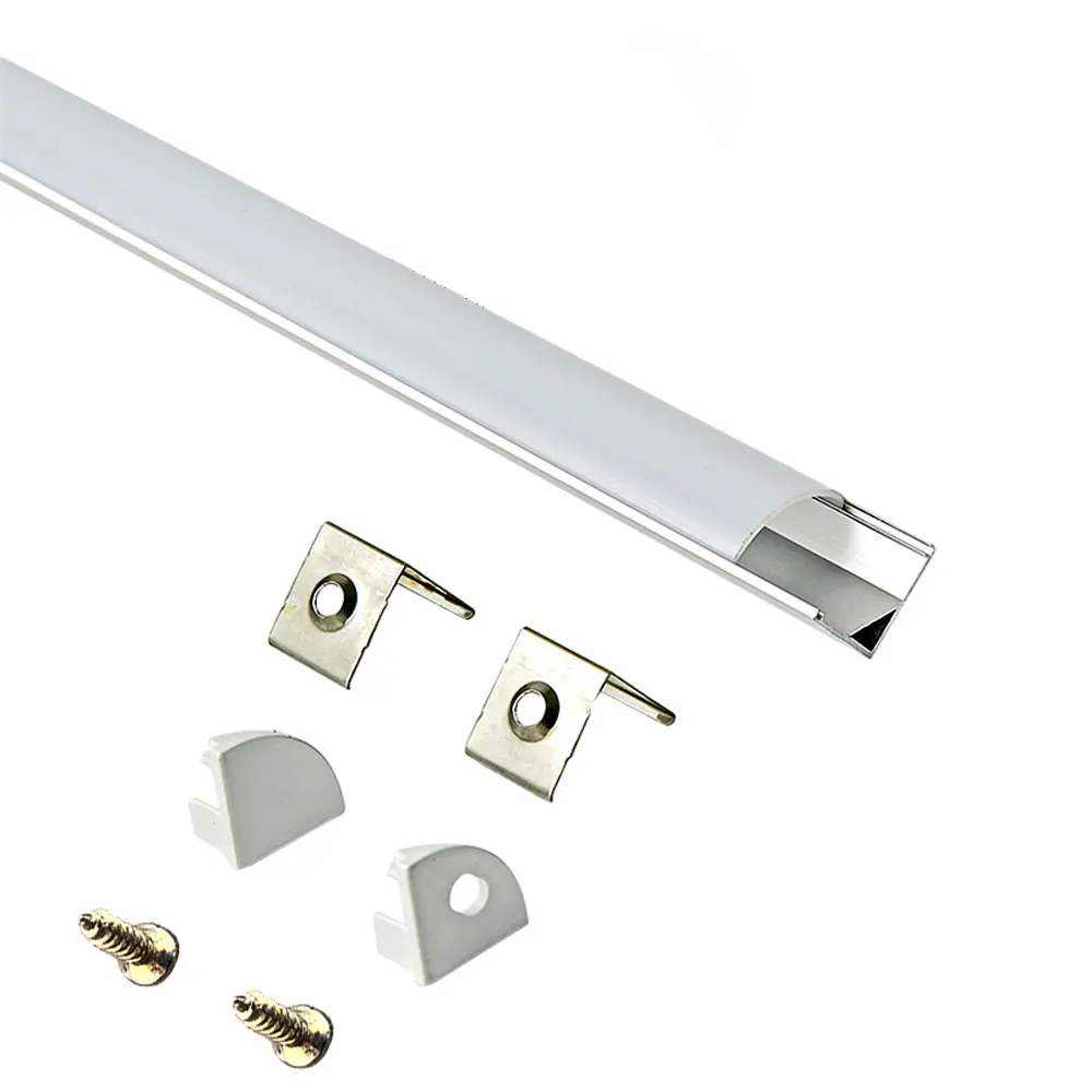 

45 Degree Oblique Beam V Type LED Aluminum Profile PC Diffuser Ceiling Flush Mount Drywall Corner Channel Light