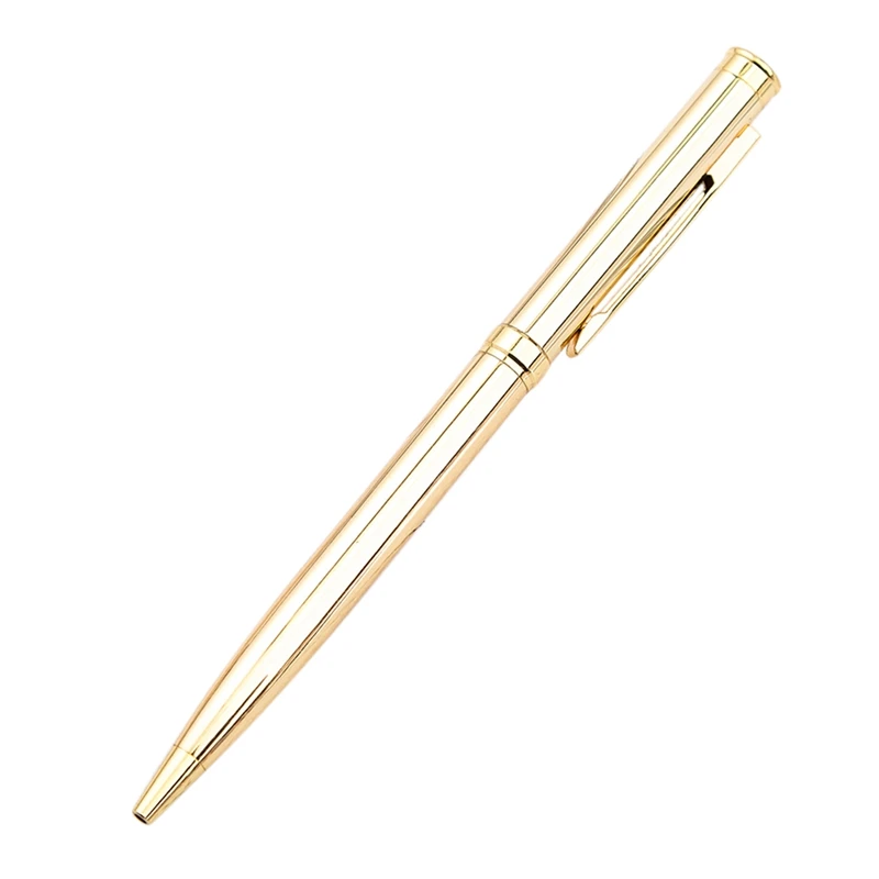 

Metal Ballpoint Pen Stainless Steel Rotating Ball Pen For School Office Bright Writing Point 1.0Mm