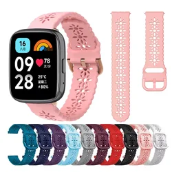 22MM Silicone Watchband For Xiaomi Redmi Watch 5 Active / 5 Lite Silicone Replacement Strap Redmi Watch 3 Active Wrist Bracelet