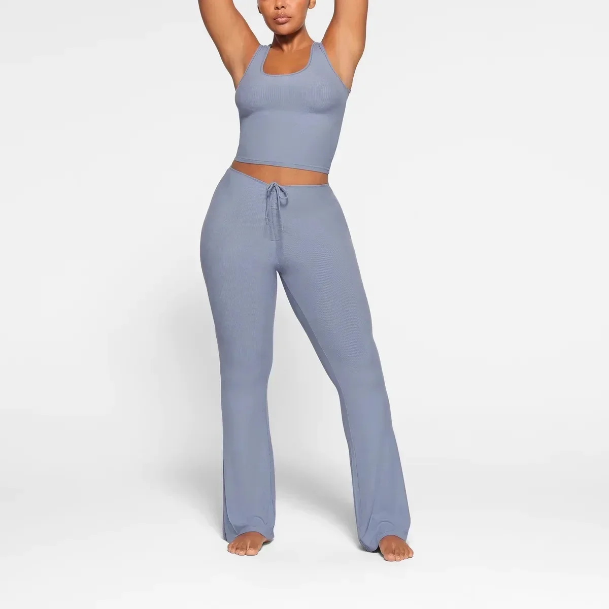 Kim drawstring pleated slacks for women Slim slacks for women