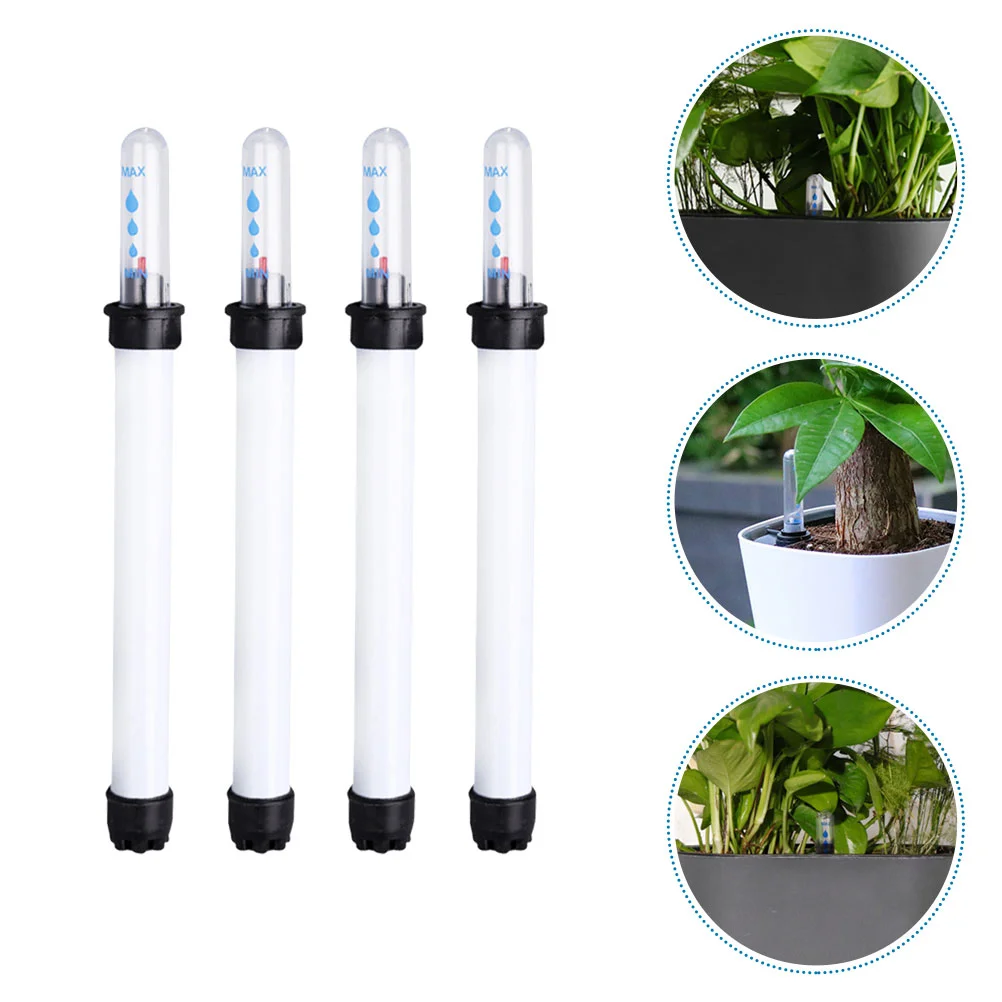 

4 Pcs Grass Water Level Gauge Shortage Reminders Flower Pot Moisture Scale Display Indicator White