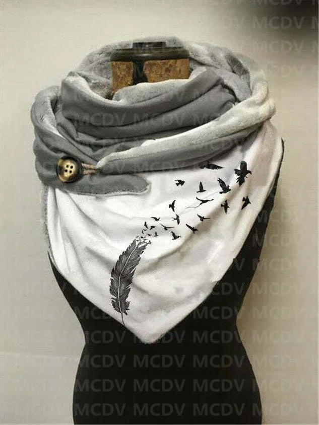 MCDV Cute Cat/Dandelion 3D Printed Warm Fleece Casual Scarf And Shawl for Women Drop Shipping