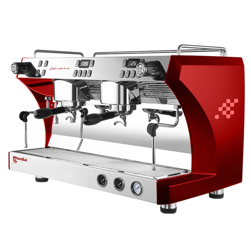 Cafetera expreso italiana semiautomática, máquina de café capuchino, 2 grupos, 9 Bar, 220 W, 4200 V