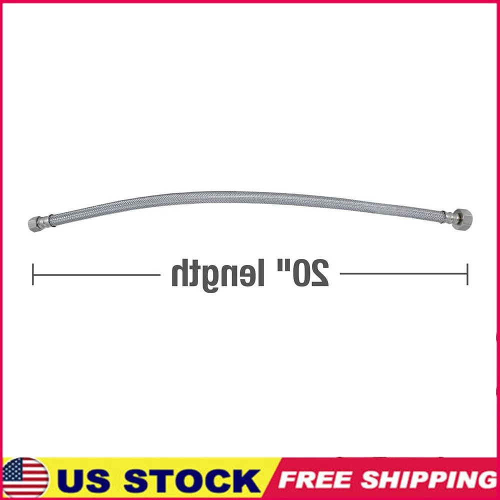 

20-дюймовый кран из нержавеющей стали, шланг подачи, устойчивый к хлоранию, гибкий плетеный разъем для воды, герметичные латунные фитинги