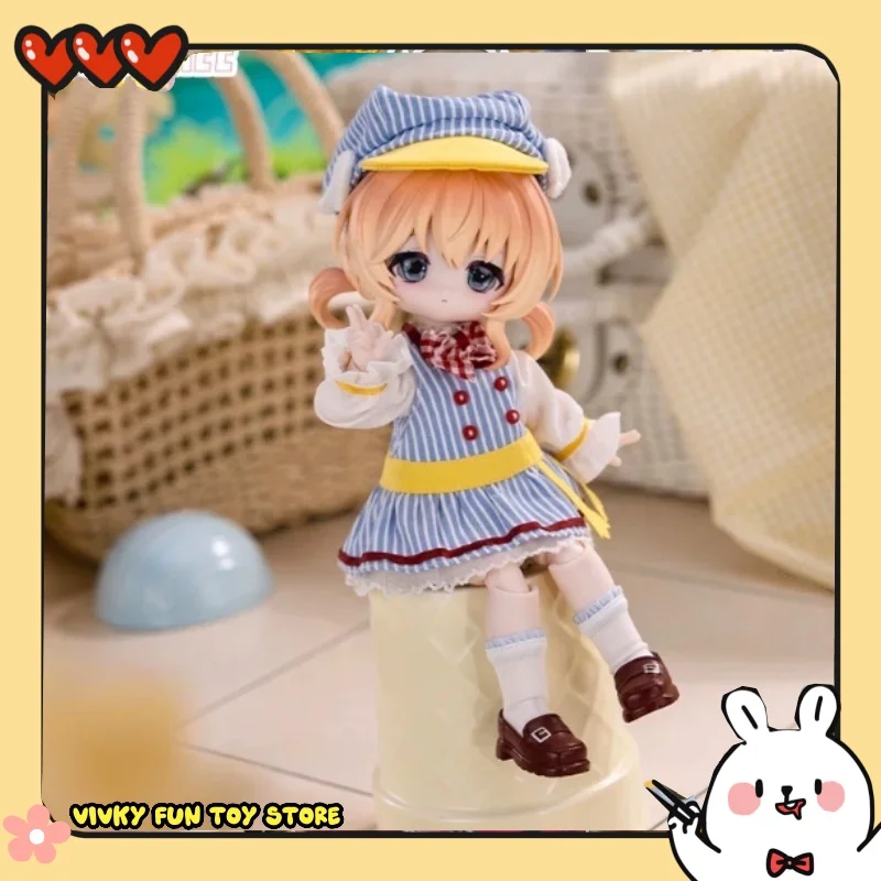 

New Come4free 1/6 Bjd Doll Clothes Dress Doll Clothes Set White And Blue Striped Skirt Only Clothes