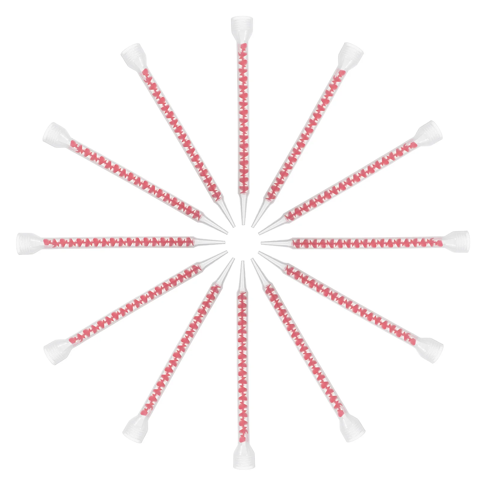 

12Pcs Static Mixer Nozzle for Caulking and Sealing Long Spiral Glue Mixing Tube Reusable Applicator Tool for DIY Home