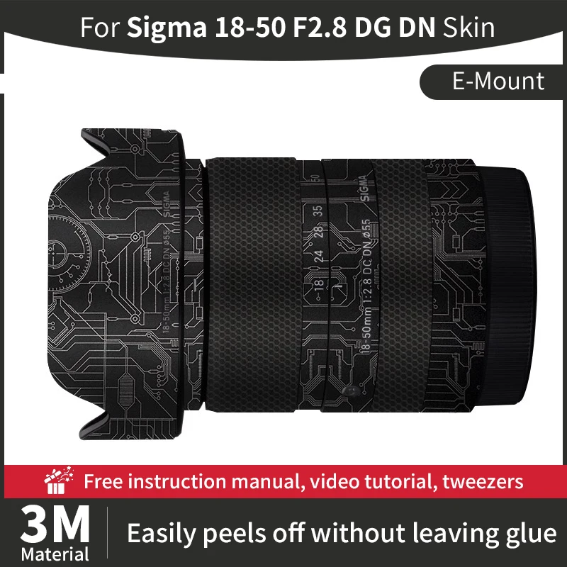 For Sigma 18 50mm sony Skin Sigma 18-50mm F2.8 DG DN For Sony E-Mount Lens Skin Anti-scratch Lens Sticker protective film