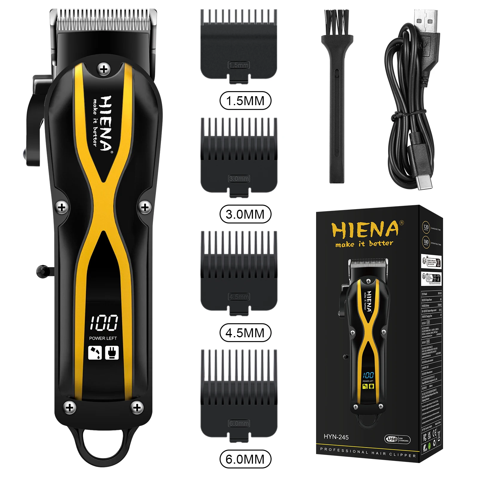 

Мужская электрическая машинка для стрижки волос, профессиональная парикмахерская отделка, беспроводной триммер для волос, перезаряжаемая электрическая машина для стрижки волос на лице, бороду