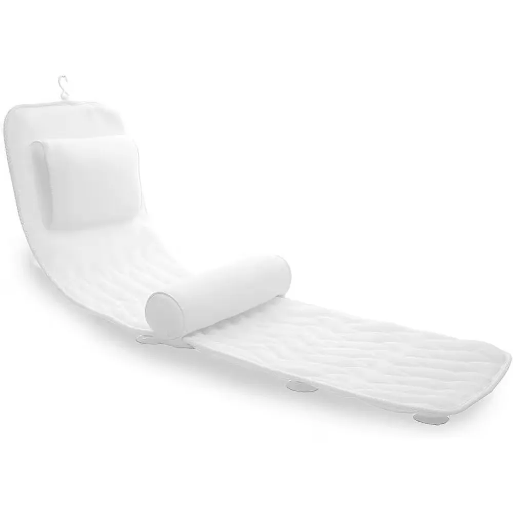 

Luxury Full Body Bath Pillow with Lumbar Pillow Bathtub Cushion and 14 Suction C