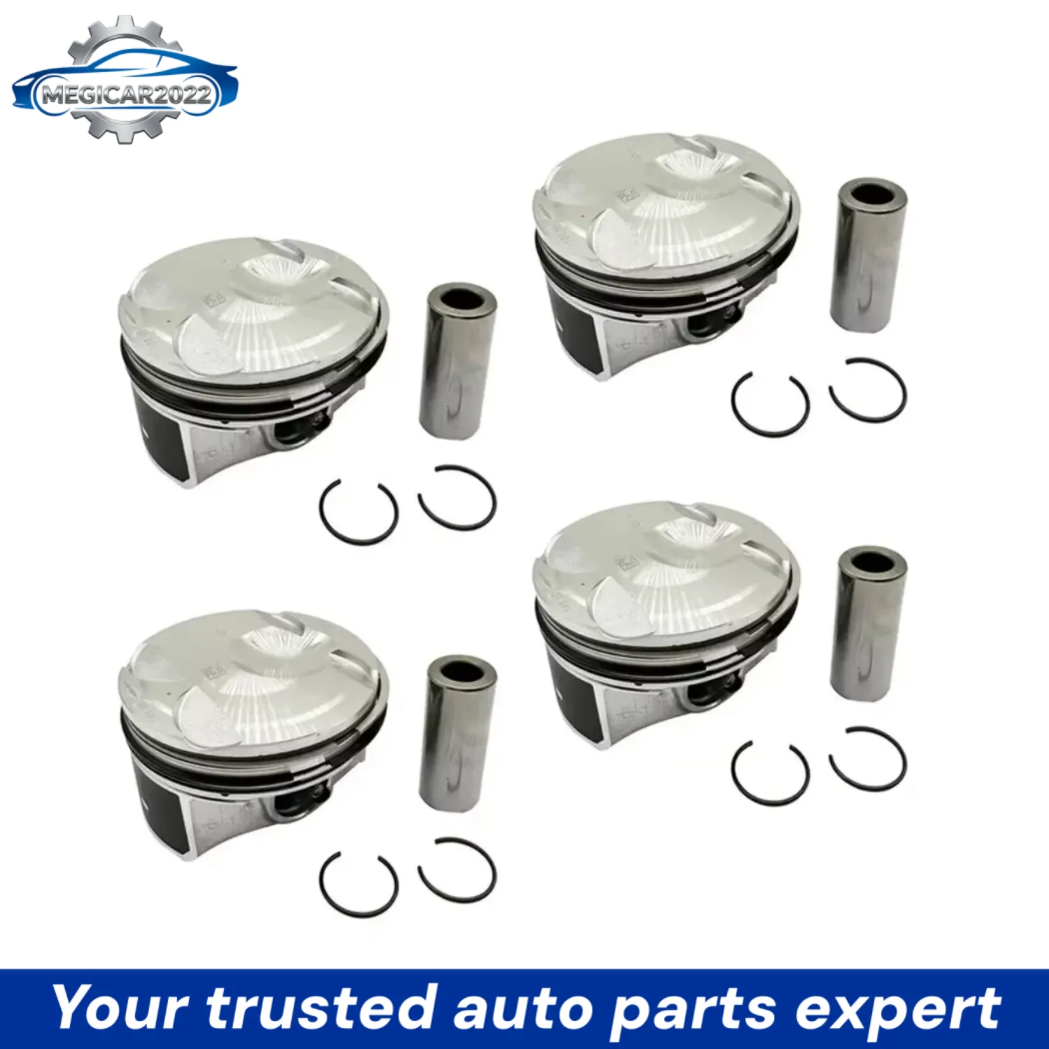 Juego de 4 Pistones y Anillos para Motor 2.0 L l4 GAS DOHC para Ford Fusion, Edge, Escape, Lincoln MKC, MKZ 2.0L 2015-2018 FB5Z-6108-A