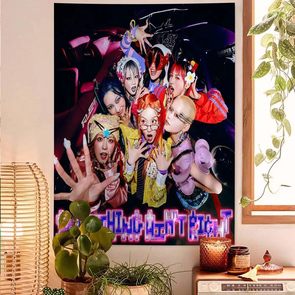 Kpop X-Xg جديد Dna مطبوعة نسيج حائط كبير رخيصة الهبي الجدار الشنق البوهيمي جدار المفروشات ماندالا ديكور المنزل