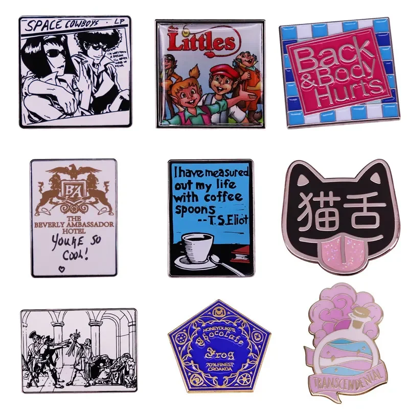 Chocolate Frog Brooch Honeydukes Candy Box Badge Park Logo Brooch Pastel Letter Pin Game Cartoon Enamel Pins Fans Gift