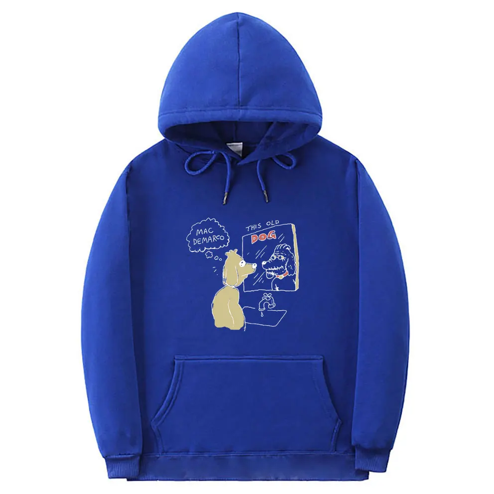 Mac Demarco Hoodie grafik Album anjing lama ini Hoodie Hoodie bertudung musik Pop Pria Wanita Hoodie ukuran besar Hip Hop mode