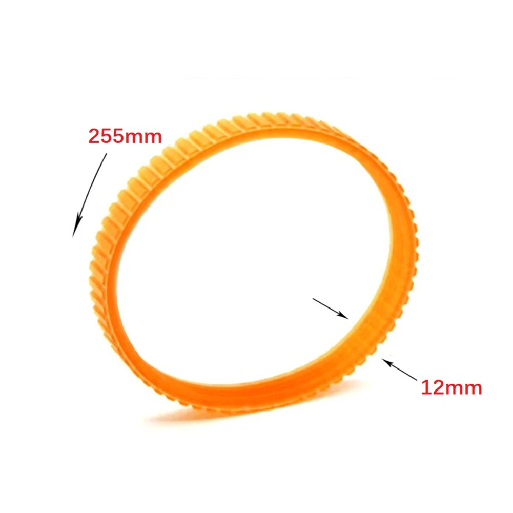 Electric Planer Belt Drive Belt Woodworking Tool NF90 Model Orange PU 0.47inch Width 12mm Width 255mm For NF90