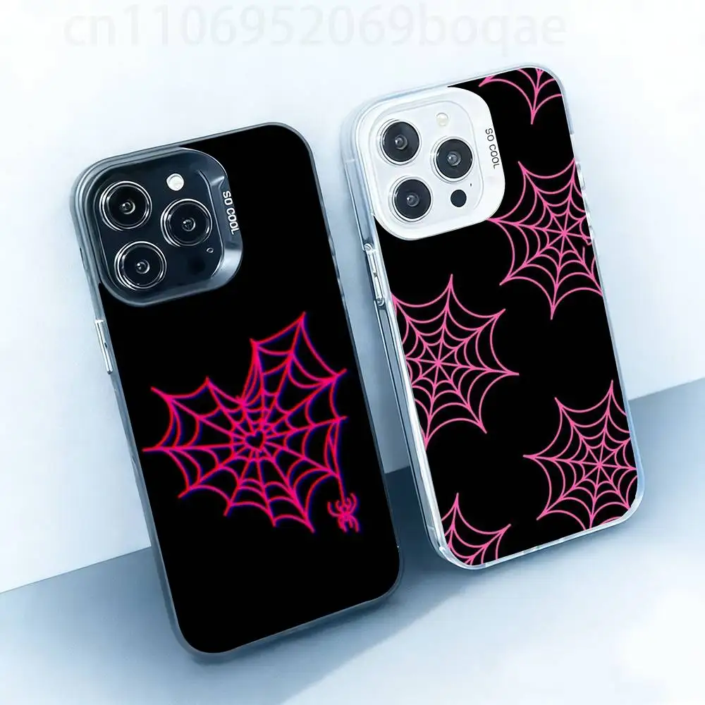 

Gothic cobweb pattern Hard Phone Case for IPhone 17 16 15 14 13 12 11 Pro Max Plus16E X XR XS Max shockproof Full Cover