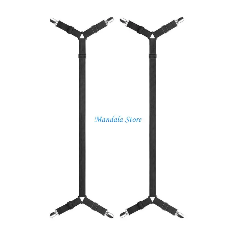 

U2JC 2Pcs Universal Bed Sheet Grippers Reinforced Sheet Tensioners Prevents Shifting