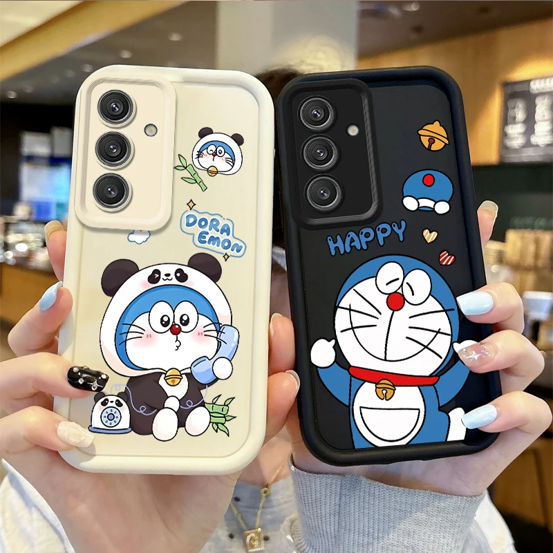 Lovely D-Doraemon Samsung Phone Covers Non-Slip Cartoon Phone Case For Samsung Galaxy S24 S23 S22 S21 Ultra Plus S23 S21 S20 FE