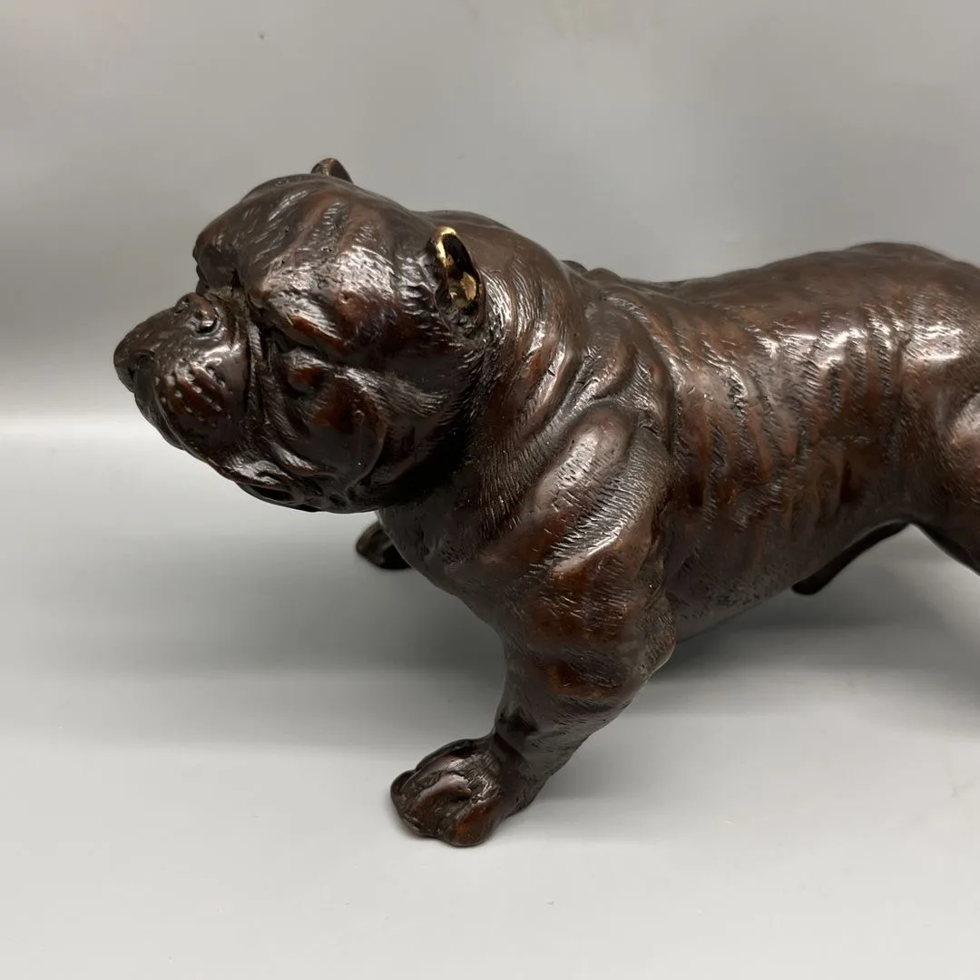 special offer TOP COOL Decorative Art Home bar decoration Bronze sculpture shepherd dog collie Animal ornament special offer