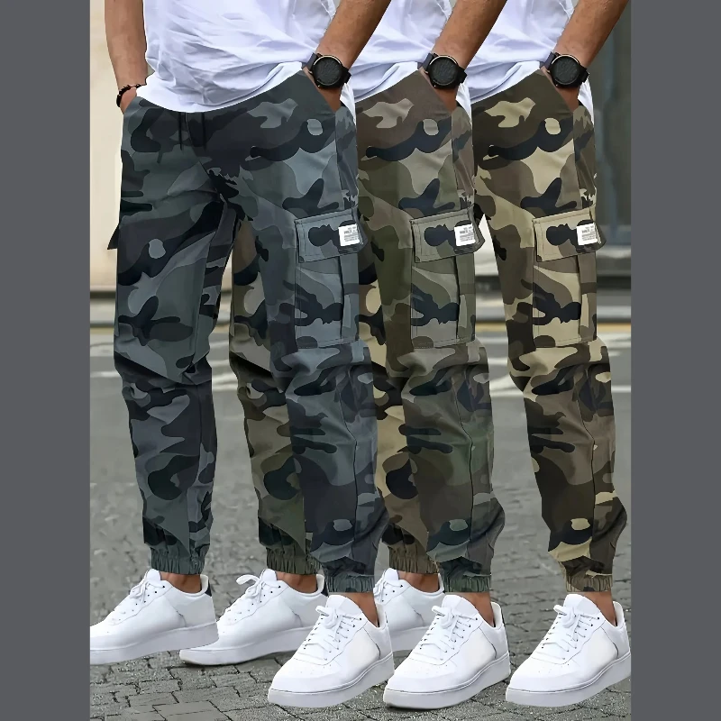 

American Streetwear Tactical Joggers Pants Men Outdoor Ripstop Cargo Pants Man Camouflage Working Clothing Men's Hiking Trousers