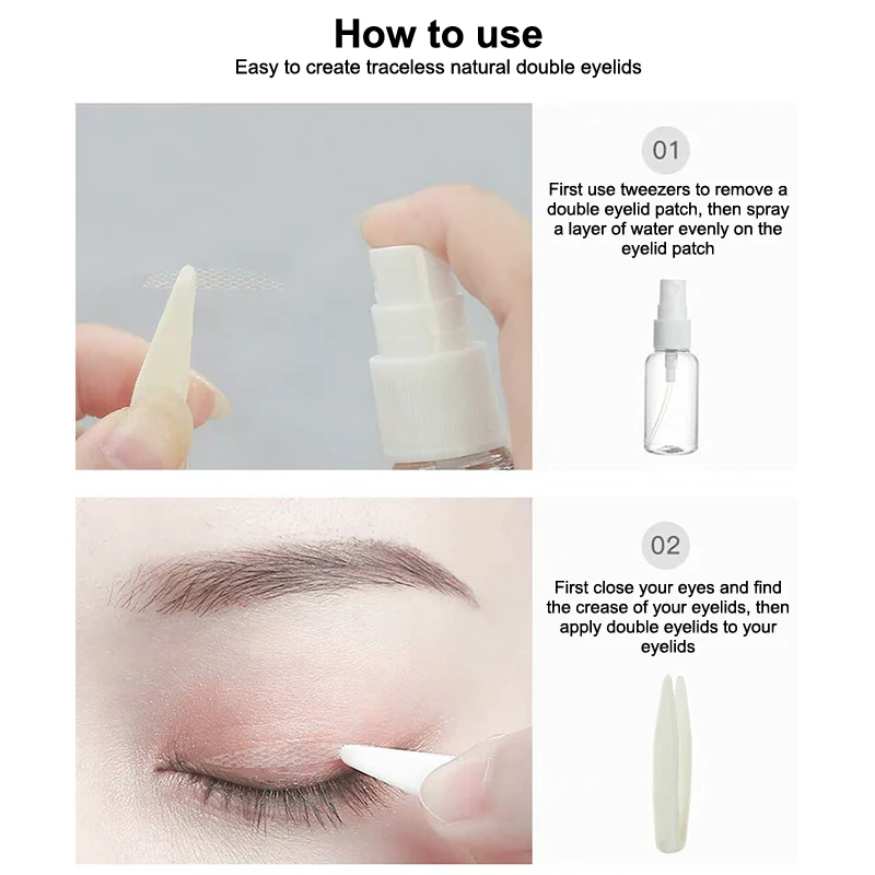 1 แผ่น BEVEL Segmented แพทช์สําหรับ Drooping เปลือกตาเทปที่มองไม่เห็น Double Eyelids สติกเกอร์ที่มองไม่เห็น Fallen Eyelids